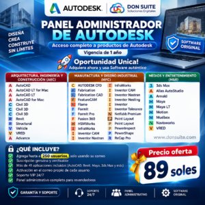 Suite Autodesk (Plan Administrador)