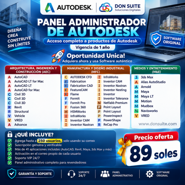 Suite Autodesk (Plan Administrador)