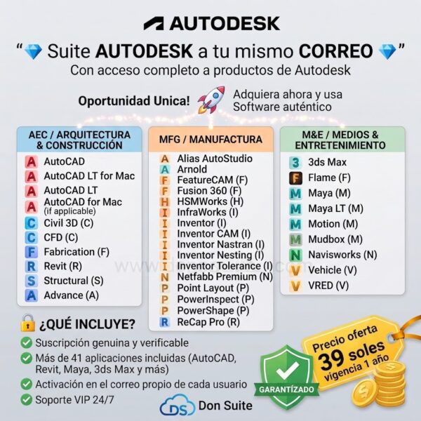 Suite Autodesk (Plan Personal)